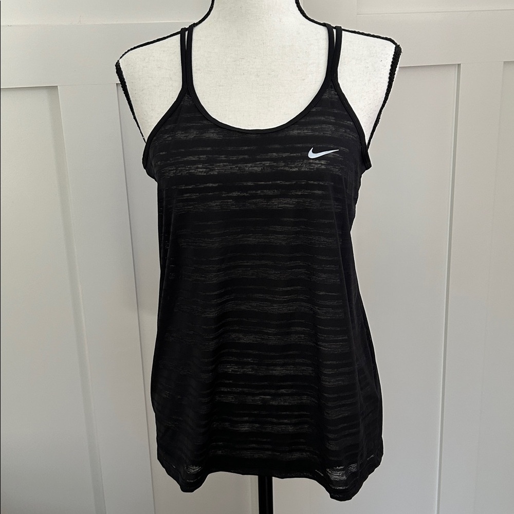 Nike Women's Black Double-Strap Athletic Tank Top